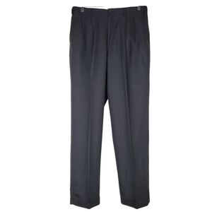 Claiborne Pleated Front Cuffed Hem Classic‎ Meru Dress Pants Black Size 36/32